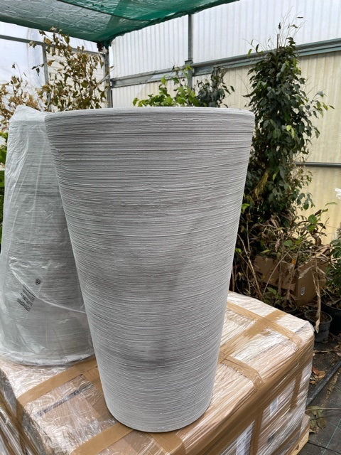 Vaso tondo in resina "Lilium" H 76cm  ELBI Colore: Grey