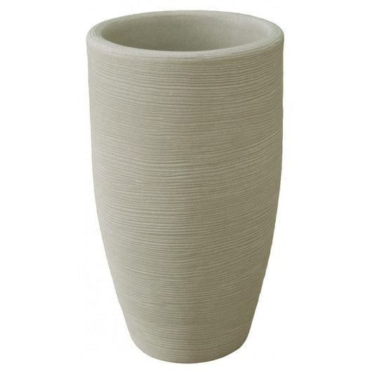 Vaso Shabby tronco conico rigato alto da 70cm Vasar in resina Colore: Bianco Perla