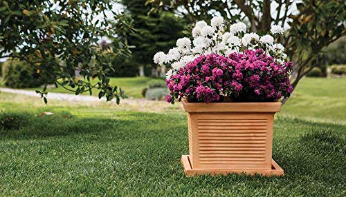 VASO QUADRATO MILLERIGHE DA 50CM IN RESINA Colore: Terracotta