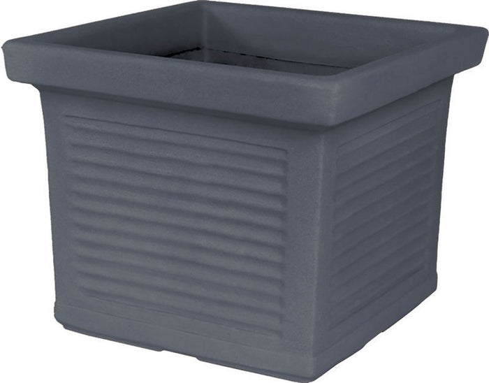 VASO QUADRATO MILLERIGHE DA 50CM IN RESINA Colore: Antracite