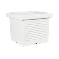 VASO QUADRATO MILLERIGHE DA 50CM IN RESINA Colore: Bianco