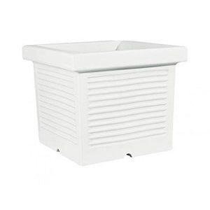 VASO QUADRATO MILLERIGHE DA 50CM IN RESINA Colore: Bianco