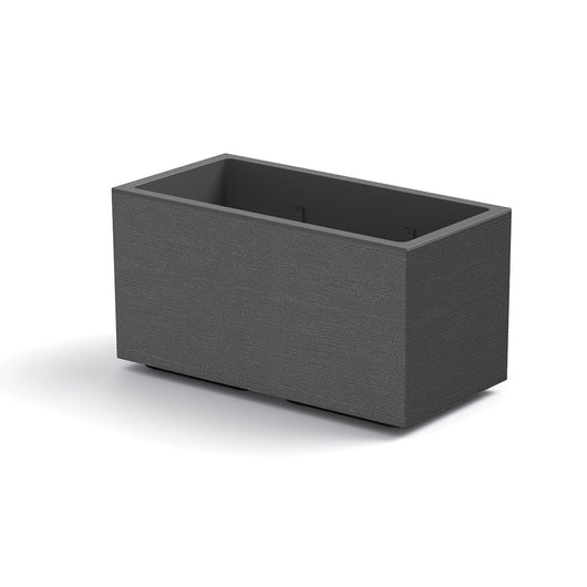 VASO FIORIERA RETTANGOLARE MATHERIA IN PLASTICA CON RUOTE 80 CM VARI COLORI Colore: Antracite