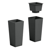 VASO FIORIERA QUADRATO ALTO 65 CM cache-pot "CLOU" Veca Colori: Antracite