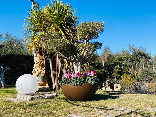 VASO FIORIERA CIOTOLA ATENA DA 85CM DI DIAMETRO  IN RESINA VARI COLORI Colore: Terracotta