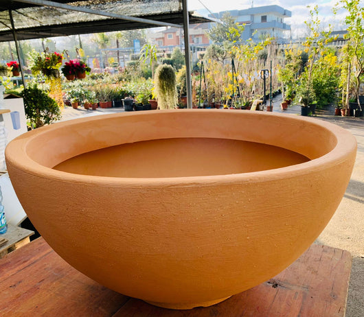 VASO FIORIERA CIOTOLA ATENA DA 85CM DI DIAMETRO  IN RESINA VARI COLORI Colore: Impruneta