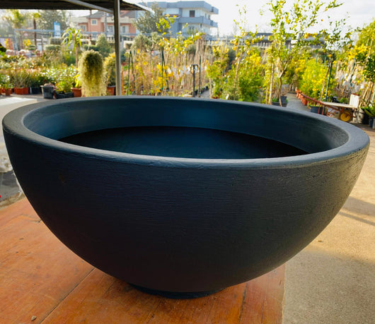 VASO FIORIERA CIOTOLA ATENA DA 85CM DI DIAMETRO  IN RESINA VARI COLORI Colore: Antracite