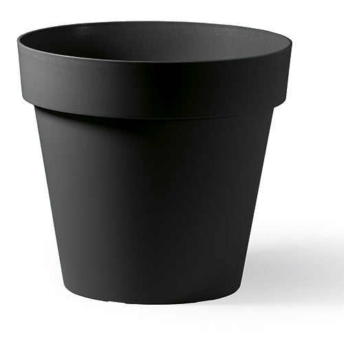 VASO CLEO TONDO IN PLASTICA CON RUOTE DIAMETRO 80 CM VECA Colore: Antracite