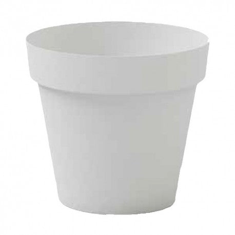 VASO CLEO TONDO IN PLASTICA CON RUOTE Ø 60 CM VECA Colore: Bianco