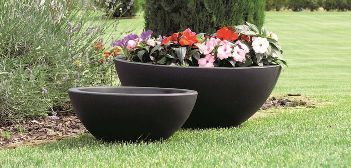 VASO CIOTOLA DA 60CM CEFEO IN RESINA Colore: Antracite