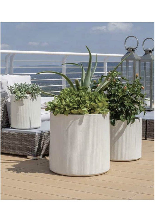 VASO CILINDRO RIGATO CITY VARI COLORI - LINEA VASAR BY TELCOM Colore: Industrial Grey