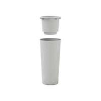 Vaso Cache-pot Veca Clou Rotondo Altezza 85 cm- con Cache Pot removibile Colore: Bianco
