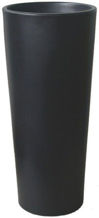 Vaso Cache-pot Veca Clou Rotondo Altezza 85 cm- con Cache Pot removibile Colore: Antracite