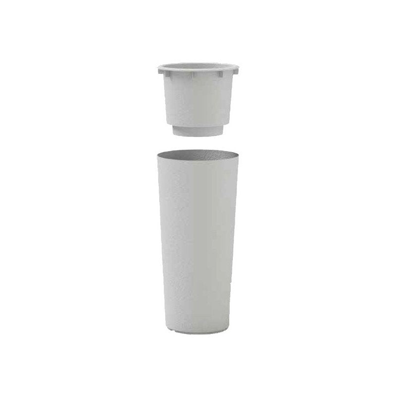 Vaso alto Cache-pot Veca Clou Rotondo Altezza 65 cm- con Cache Pot vari colori Colore: Bianco