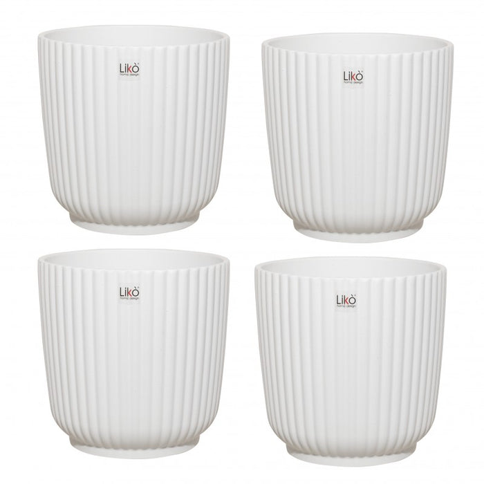 PORTAVASO CASPO' VASO LIKO' MARLE' DA 20,5 CM DI DIAMETRO Colore: Bianco