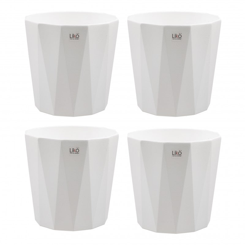 PORTAVASO CASPO' VASO CUBE LIKO' DA 20,5 CM DI DIAMETRO Colore: Bianco