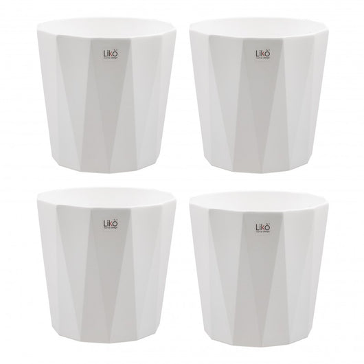 PORTAVASO CASPO' VASO CUBE LIKO' DA 20,5 CM DI DIAMETRO Colore: Bianco