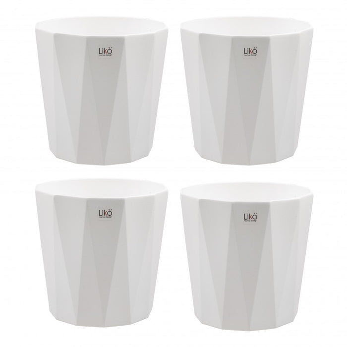 PORTAVASO CASPO' VASO CUBE LIKO' DA 20,5 CM DI DIAMETRO Colore: Bianco