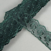 Tessuto con bordura decorativa 10 yard - Cadeaulint - Verde scuro - Kantlint - Ideale per il fai da te e la decorazione - Adatto per matrimoni e