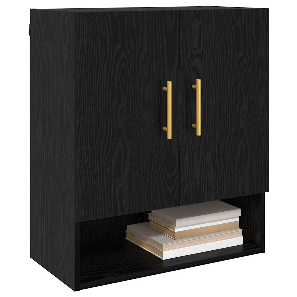 Armadietto a muro Rovere nero 60 x 31 x 70 cm Legno multistrato