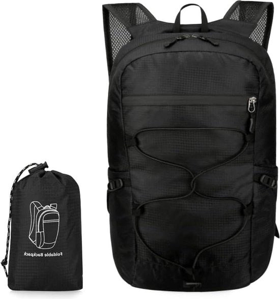 Zak da bagagli portatile 35 litri impermeabile con tasca di stoccaggio multifunzionale per camping e sport nero L.