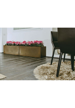 FIORIERA VASO Matera RETTANGOLARE 100X40X40 cm RESINA MODERNO - MONACIS Colore: Antracite