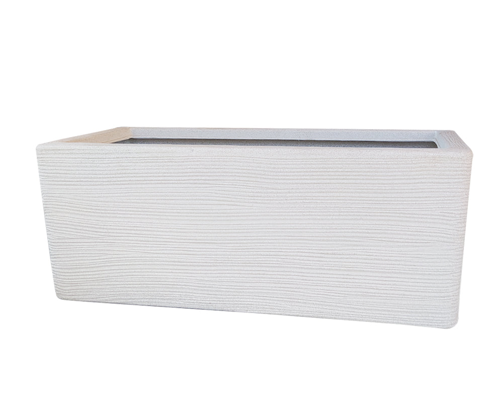 Fioriera Shabby Cassetta Rigata Vasar CATRI78 IN RESINA VASAR BY TELCOM Colore: Bianco Perla