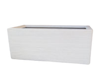 Fioriera Shabby Cassetta Rigata Vasar CATRI78 IN RESINA VASAR BY TELCOM Colore: Bianco Perla