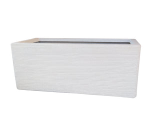 Fioriera Shabby Cassetta Rigata Vasar CATRI78 IN RESINA VASAR BY TELCOM Colore: Bianco Perla