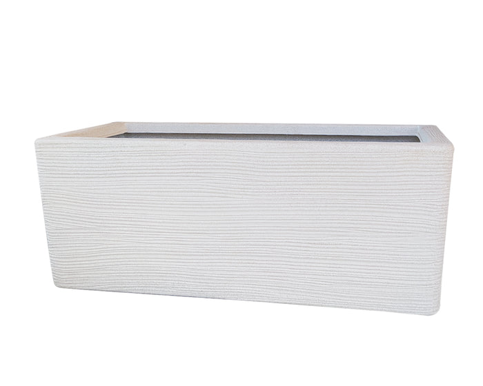 Fioriera Shabby Cassetta Rigata Vasar CATRI78 IN RESINA VASAR BY TELCOM Colore: Bianco Perla