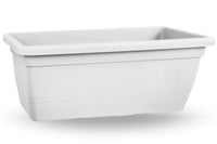 FIORIERA RETTANGOLARE ANTHEA IN PLASTICA DA 80CM COMPLETA DI SOTTOVASO Colore: Bianco