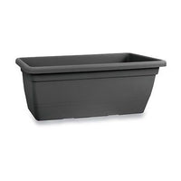 FIORIERA RETTANGOLARE ANTHEA IN PLASTICA DA 100CM COMPLETA DI SOTTOVASO Colore: Antracite