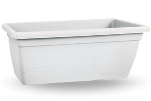 FIORIERA RETTANGOLARE ANTHEA IN PLASTICA DA 100CM COMPLETA DI SOTTOVASO Colore: Bianco