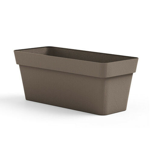 FIORIERA CASSETTA RETTANGOLARE MODERNA CLEO CON RUOTE IN PLASTICA 100 CM VECA Colore: Avana