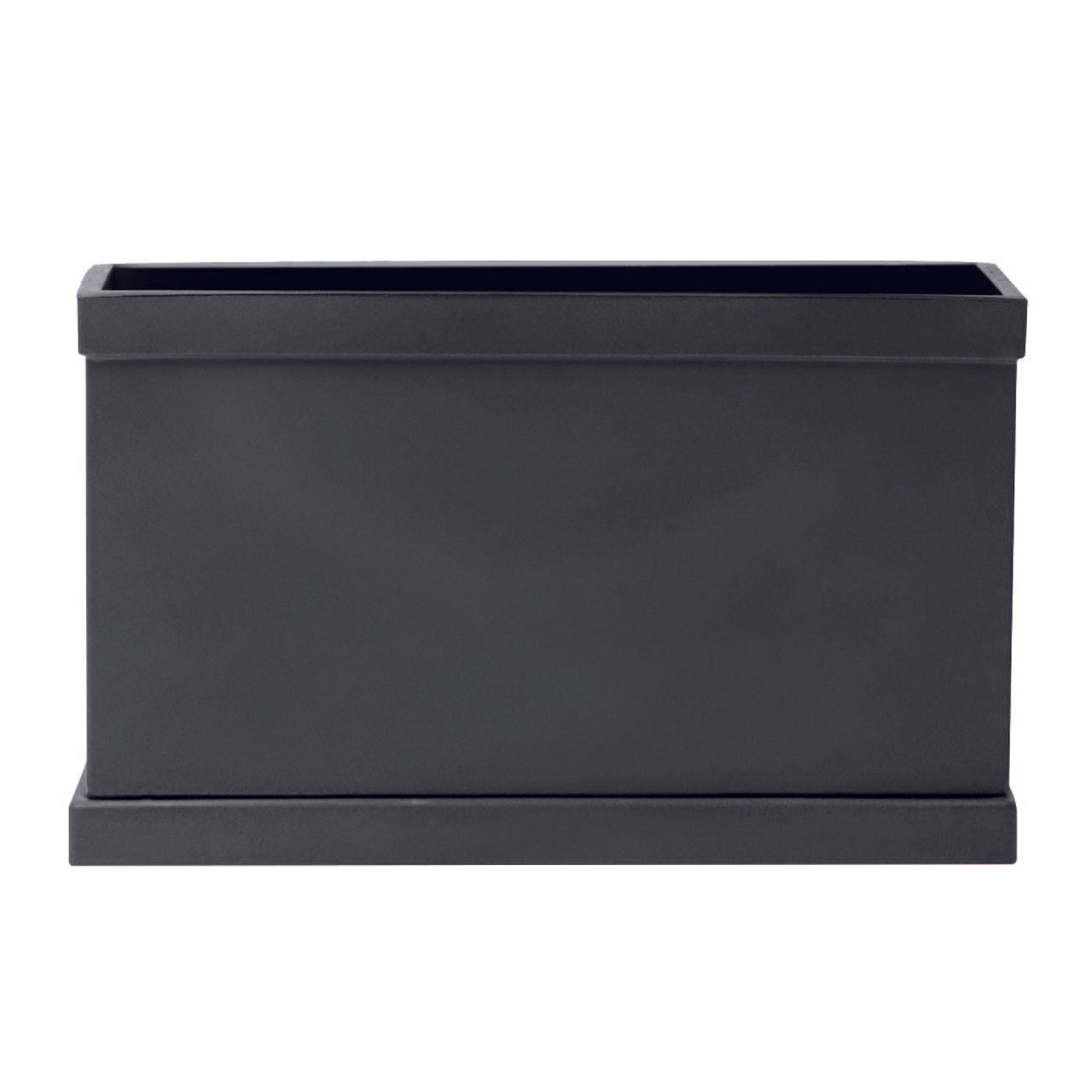 FIORIERA CASSETTA BERENICE IN RESINA CON SOTTOVASO Colore: Antracite