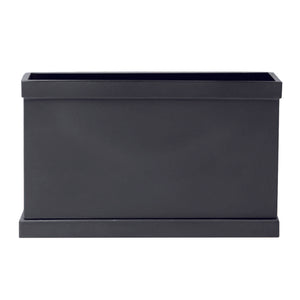 FIORIERA CASSETTA BERENICE IN RESINA CON SOTTOVASO Colore: Antracite