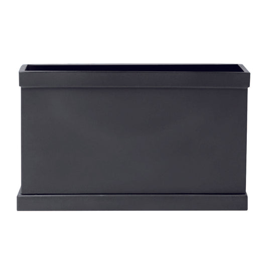 FIORIERA CASSETTA BERENICE IN RESINA CON SOTTOVASO Colore: Antracite