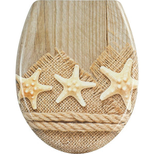 Sareno sedile wc con abbassamento automatico in duroplast, motiv