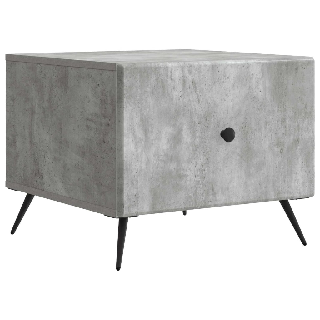 Tavolino da salotto con cassetto Grigio Cemento 49 x 50 x 40 cm