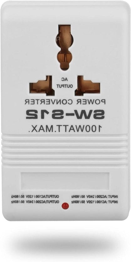 Altopower - Convertitore di tensione per viaggi - 100 W - 10V/120V a 220V/240V - Pignetta di corrente continua