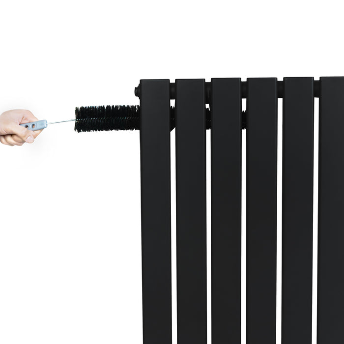 Radiatore Orizzontale 600 x 700 mm con Valvole TRV Nero