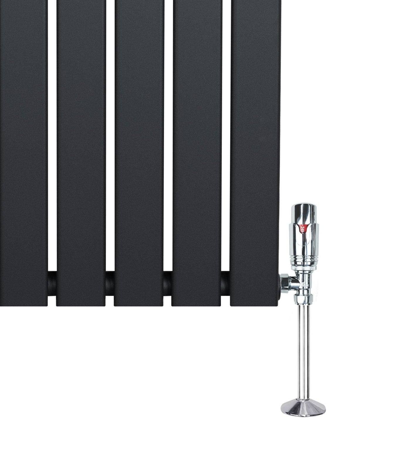 Radiatore Orizzontale 600 x 910 mm con Valvole TRV Grigio Antracite