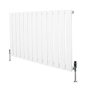 Radiatore Orizzontale 600 x 910 mm con Valvole TRV Bianco