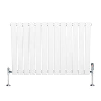 Radiatore Orizzontale 600 x 910 mm con Valvole TRV Bianco