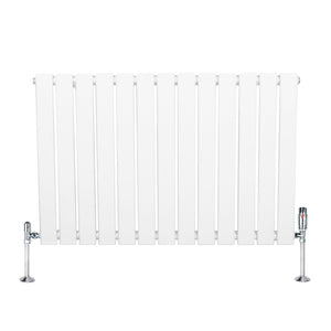 Radiatore Orizzontale 600 x 910 mm con Valvole TRV Bianco