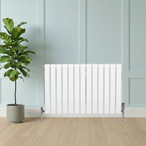 Radiatore Orizzontale 600 x 910 mm con Valvole TRV Bianco