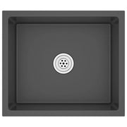 Lavello da cucina fatto a mano 51 x 44 cm acciaio inox nero 02_0002454