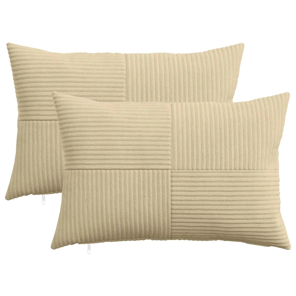 Federa 2 pcs ALMELO Grigio Verde 30 x 50 cm corduroy 913963