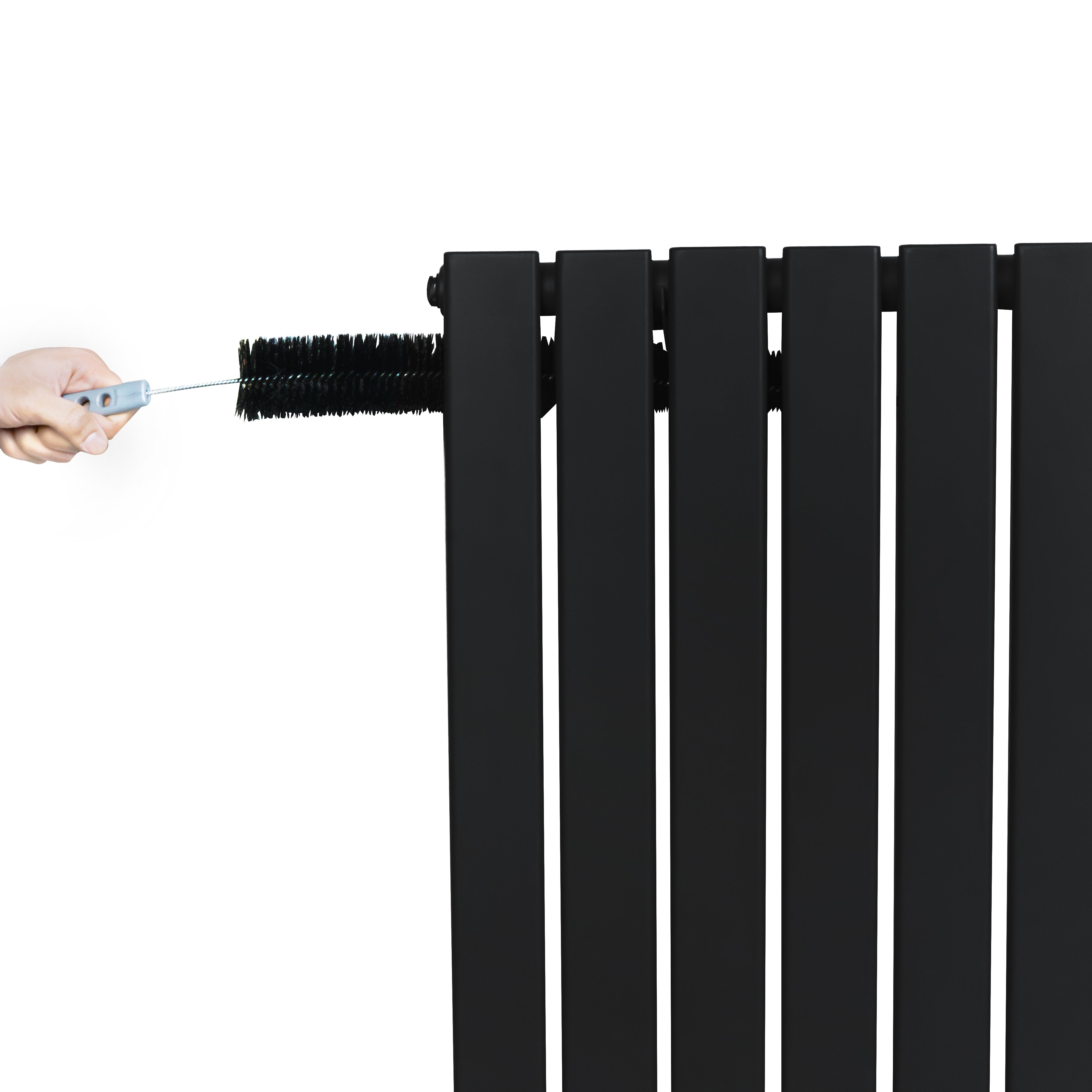 Radiatore Orizzontale 600 x 1400 mm con Valvole TRV Nero