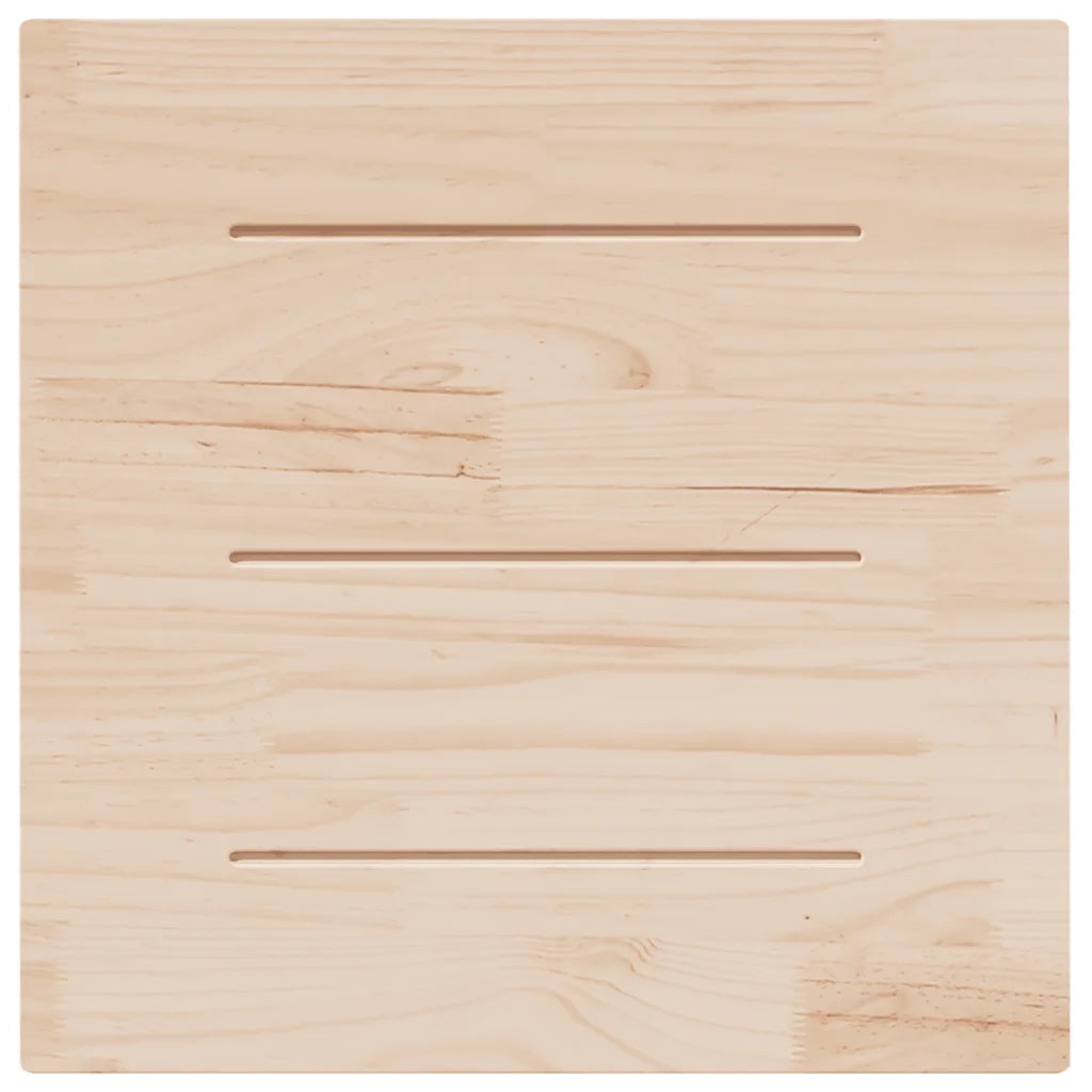 Piano Tavolo Bianco 80x80x2,5cm Legno Massello di Pino Quadrato 824391